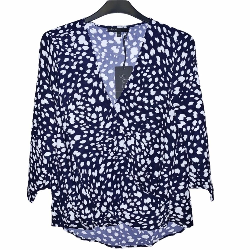 NWT Gibson Animal Print Blouse